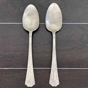 Rogers‎ Nickel Silver INS485 (Silverplate) International Silver 2 Serving Spoons